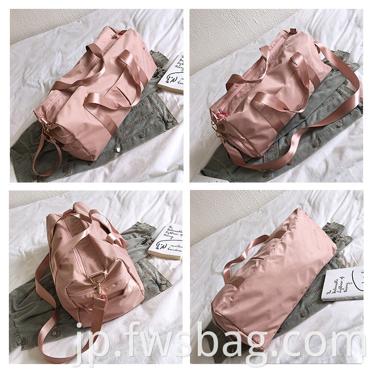 Pink Nylon Independent Shoes Room Custom Dance Club Palestra Necessary Sports Gym Bag With Wet Shoes Compartment5